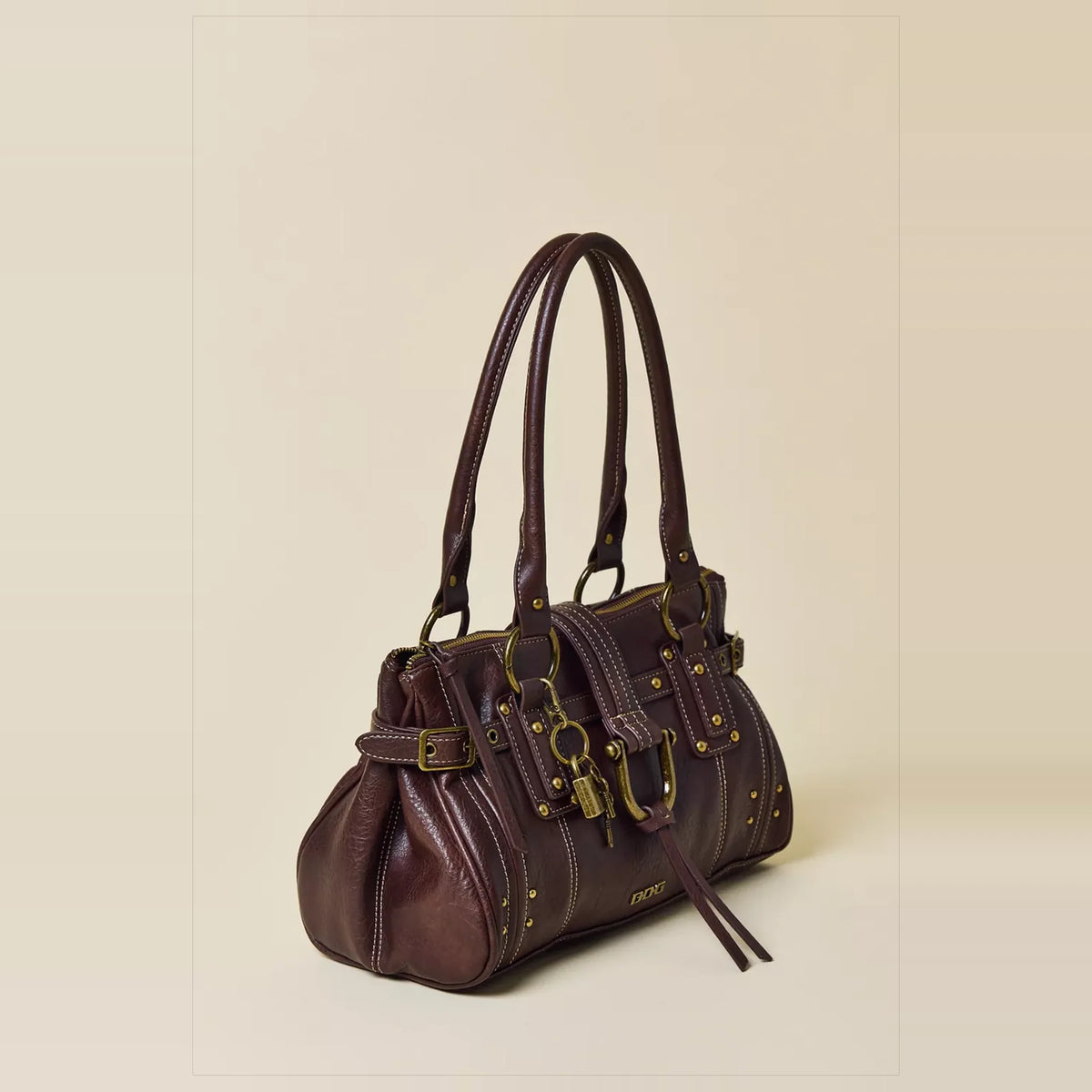 DGB Shoulder Bag chestnut, side angle