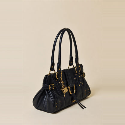 DGB Shoulder Bag in black, side angle