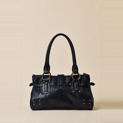 DGB Shoulder Bag black, belt strap detail