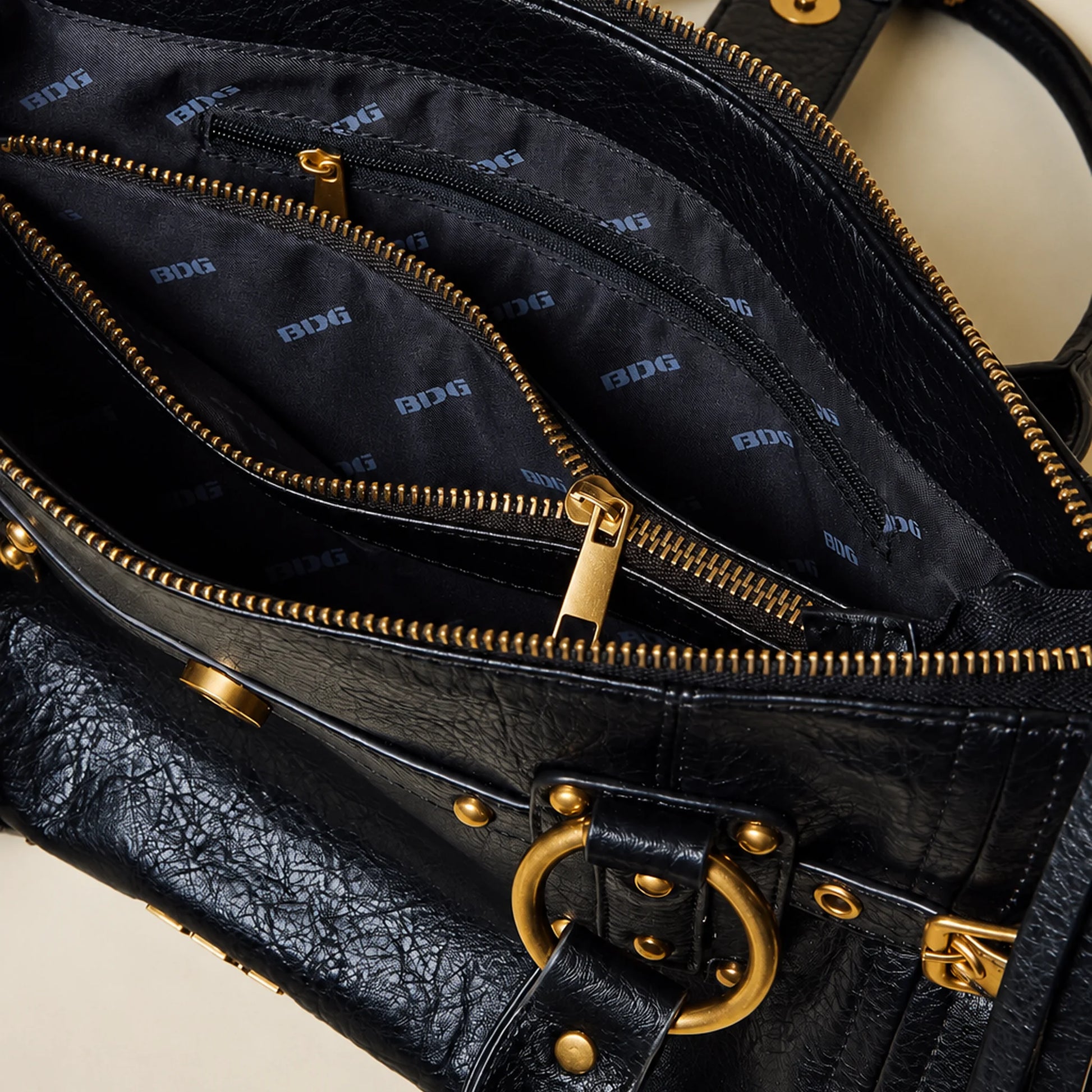 Black DGB Shoulder Bag interior